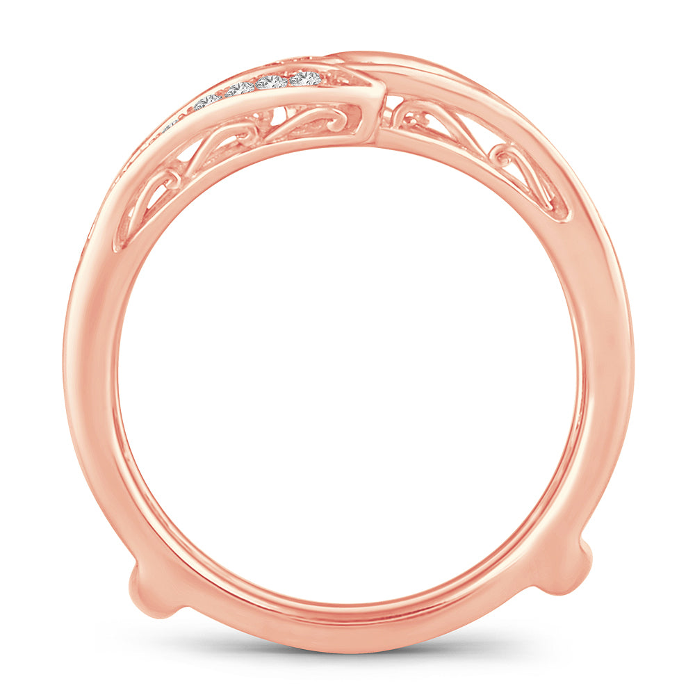 14k Rose Gold Lab Diamond Ring Guard Enhancer