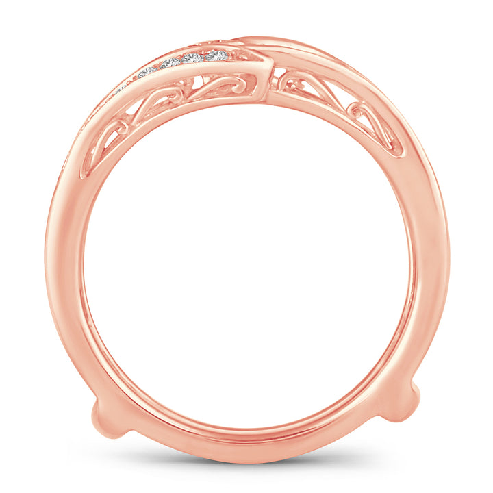 14k Rose Gold Lab Diamond Ring Guard Enhancer