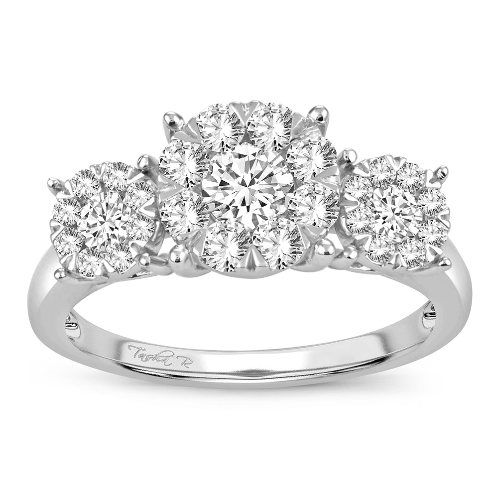 Brilliant 14k White Gold 1.01CT Lab Diamond Engagement Ring