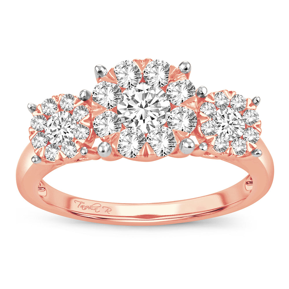 Romantic 14k Rose Gold Lab Diamond Engagement Ring (1.01CT)