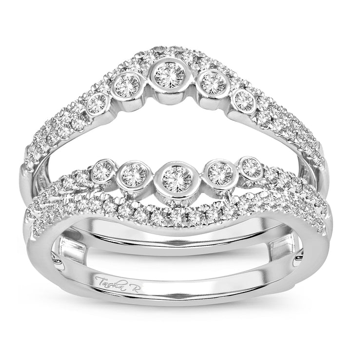 Brilliant 14K White Gold Lab Diamond Ring Guard Enhancer