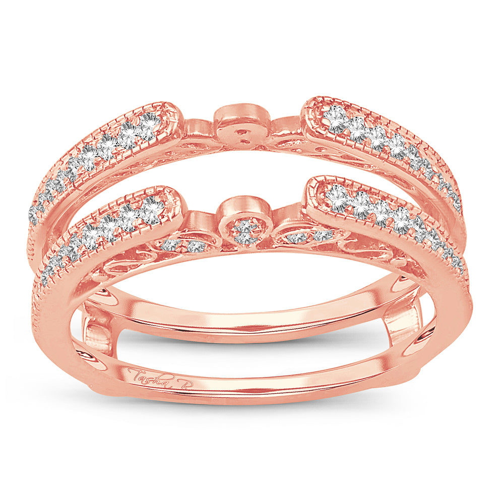 14k Rose Gold Lab Diamond Ring Guard Enhancer
