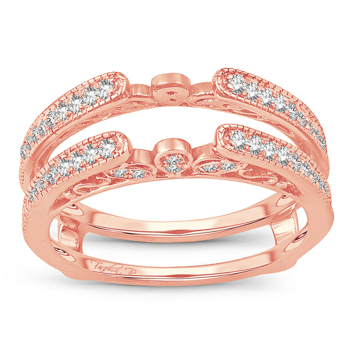 14k Rose Gold Lab Diamond Ring Guard Enhancer
