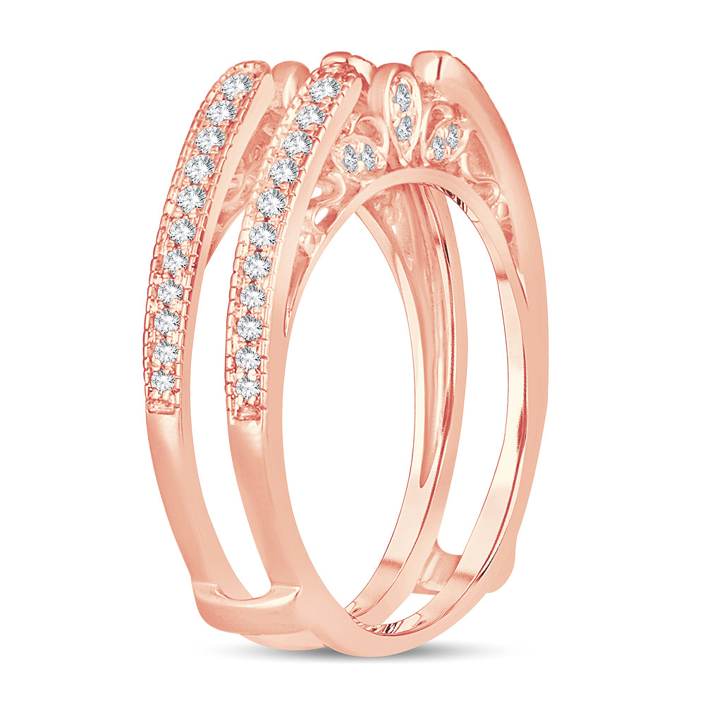 14k Rose Gold Lab Diamond Ring Guard Enhancer