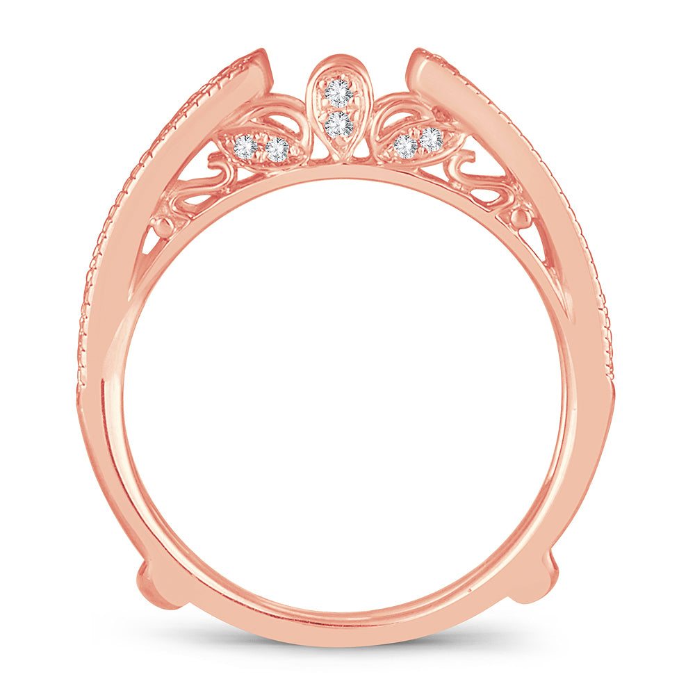 14k Rose Gold Lab Diamond Ring Guard Enhancer