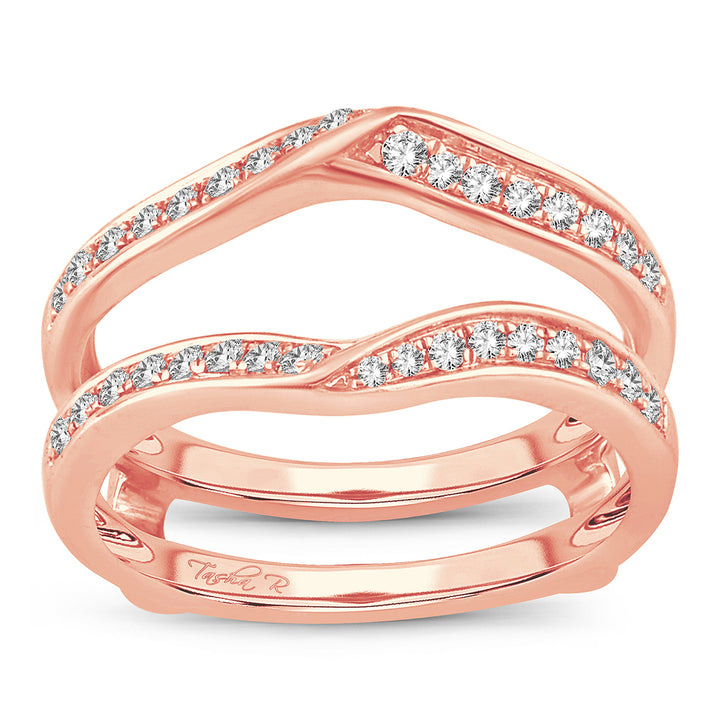 14k Rose Gold Lab Diamond Ring Guard Enhancer