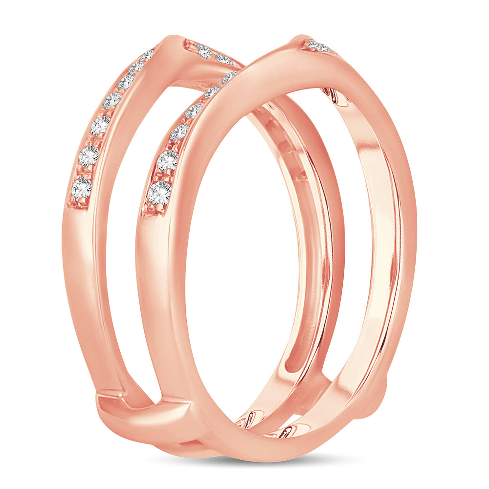 14k Rose Gold Lab Diamond Ring Guard Enhancer