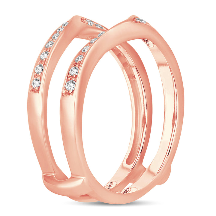 14k Rose Gold Lab Diamond Ring Guard Enhancer