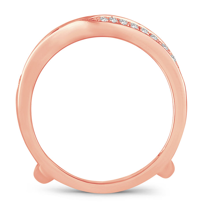 14k Rose Gold Lab Diamond Ring Guard Enhancer