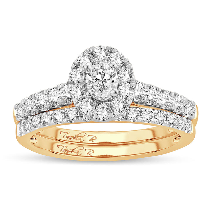 14K Yellow Gold 1CT Lab Diamond Womens Bridal Ring
