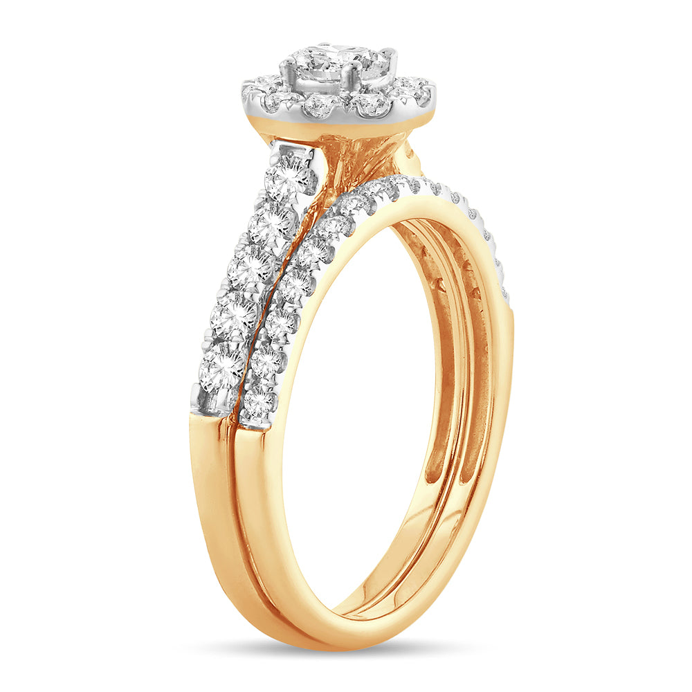 14K Yellow Gold 1CT Lab Diamond Womens Bridal Ring