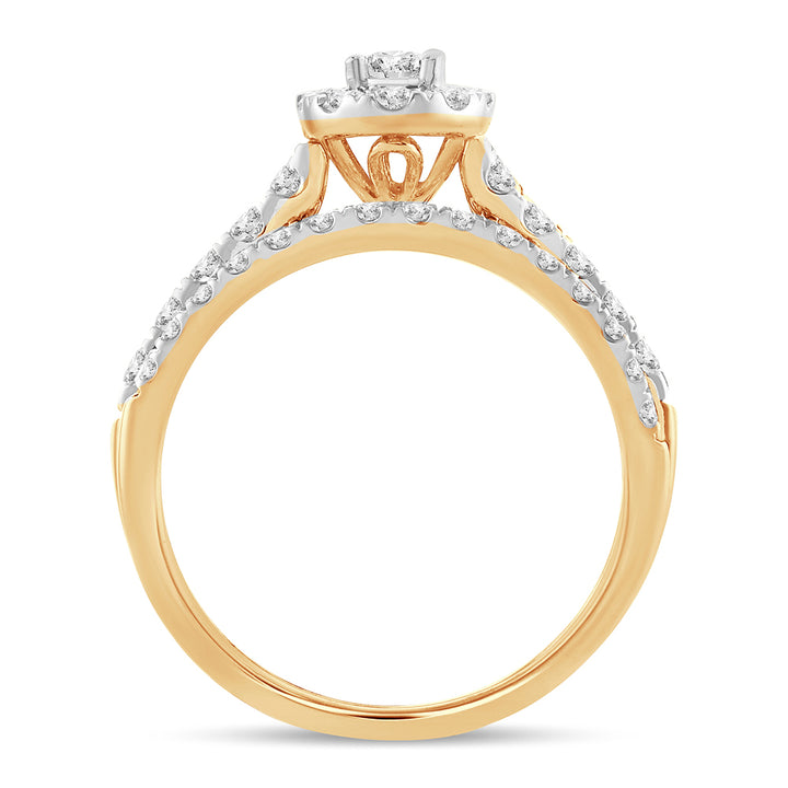 14K Yellow Gold 1CT Lab Diamond Womens Bridal Ring