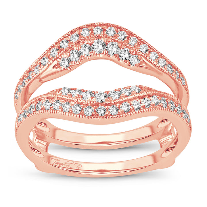 14k Rose Gold 0.50CT Lab Diamond Ring Guard Enhancer