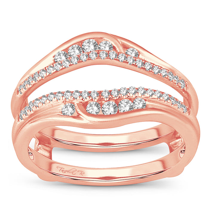 14k Rose Gold Lab Diamond Ring Guard Enhancer