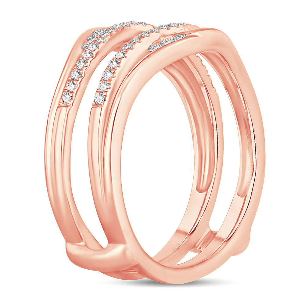 14k Rose Gold Lab Diamond Ring Guard Enhancer