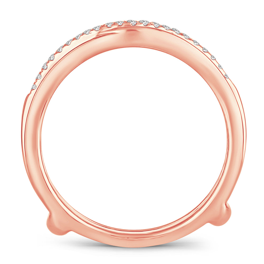 14k Rose Gold Lab Diamond Ring Guard Enhancer