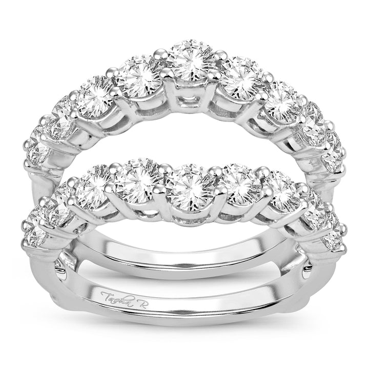 14k White Gold Lab Diamond Ring Guard - 2CT Brilliance
