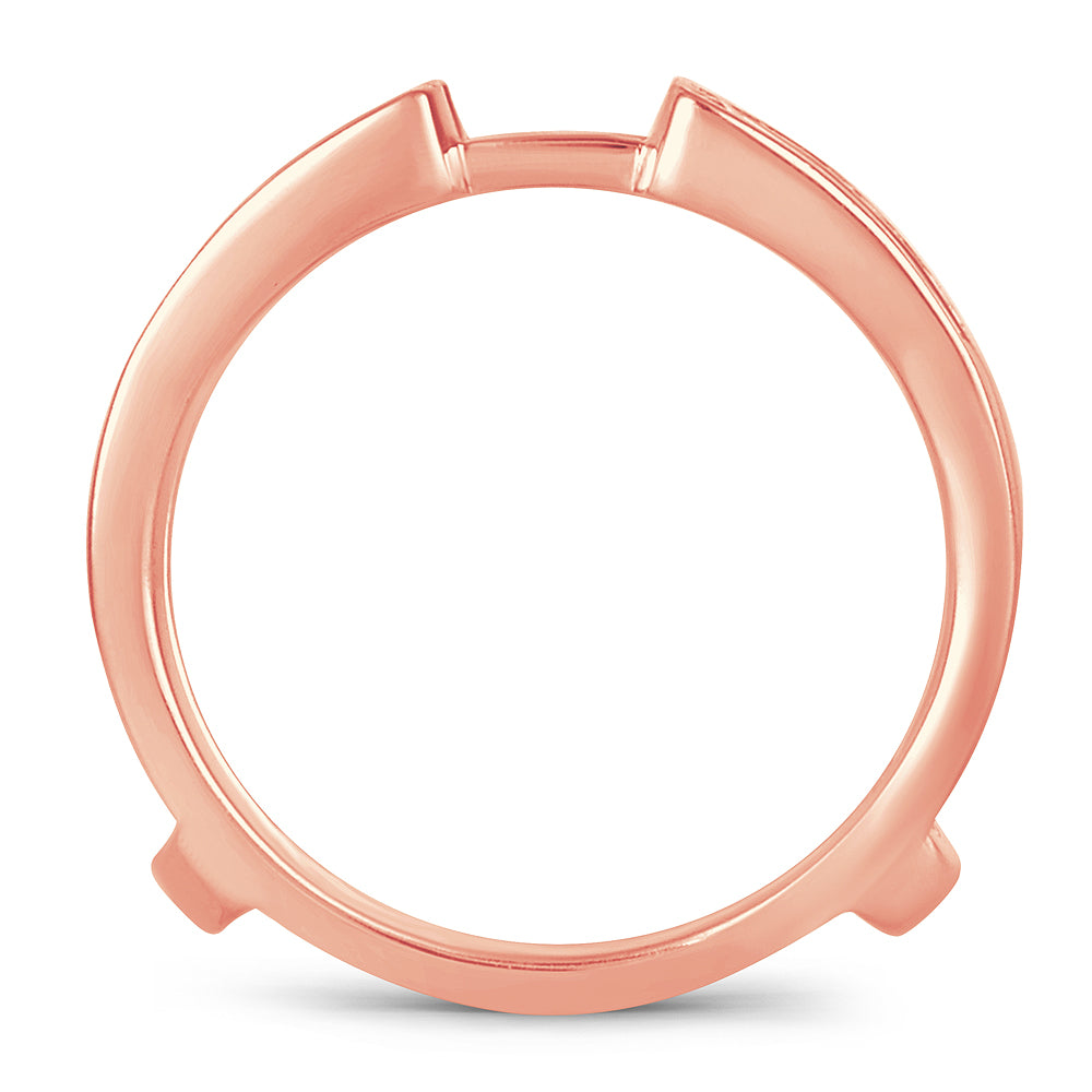 14k Rose Gold Lab Diamond Semi Mount Ring Guard