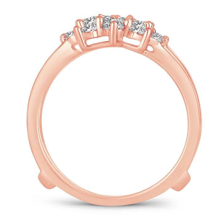 14k Rose Gold 1CT Lab Diamond Ring Guard Enhancer