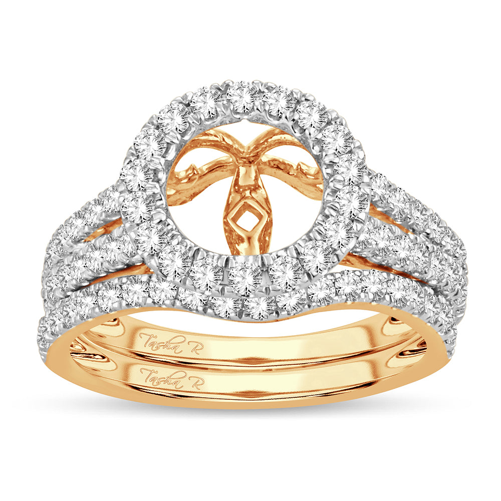 14K 0.75CT Diamond Semi-Mount Ring