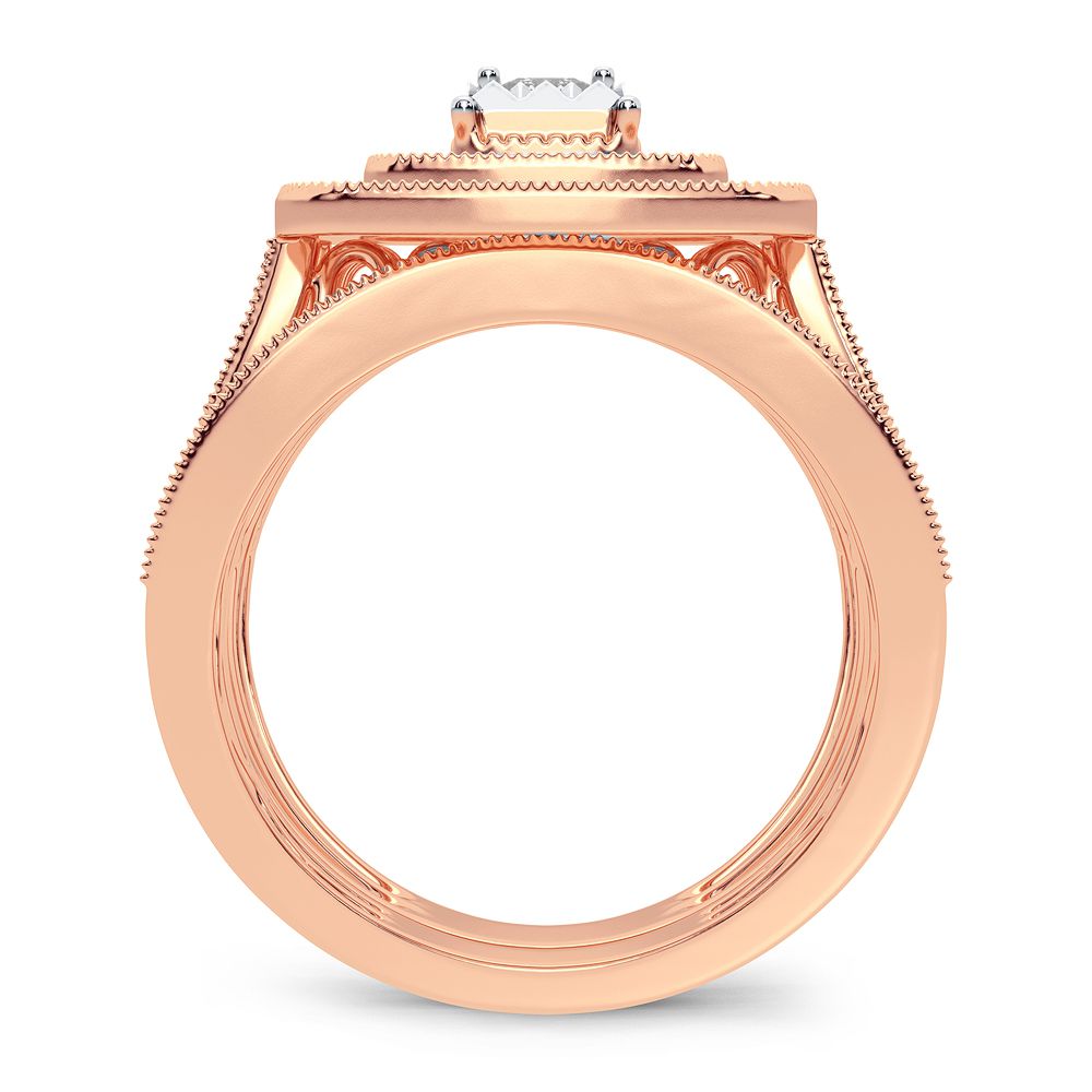 Timeless 14k Rose Gold 1CT Lab Diamond Engagement Ring