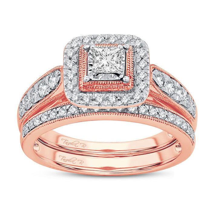 Timeless 14k Rose Gold 0.75CT Lab Diamond Engagement Ring