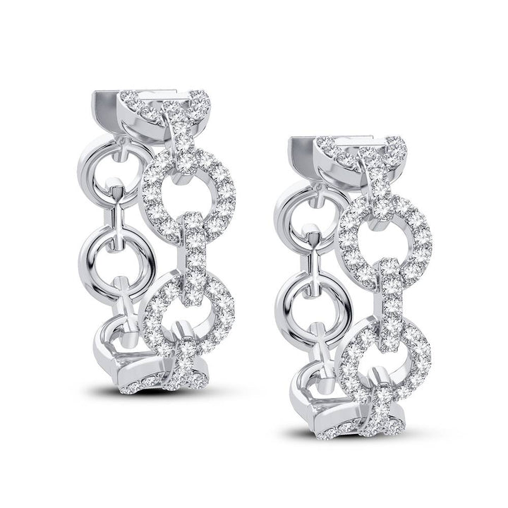 10K 0.33CT Diamond Hoops