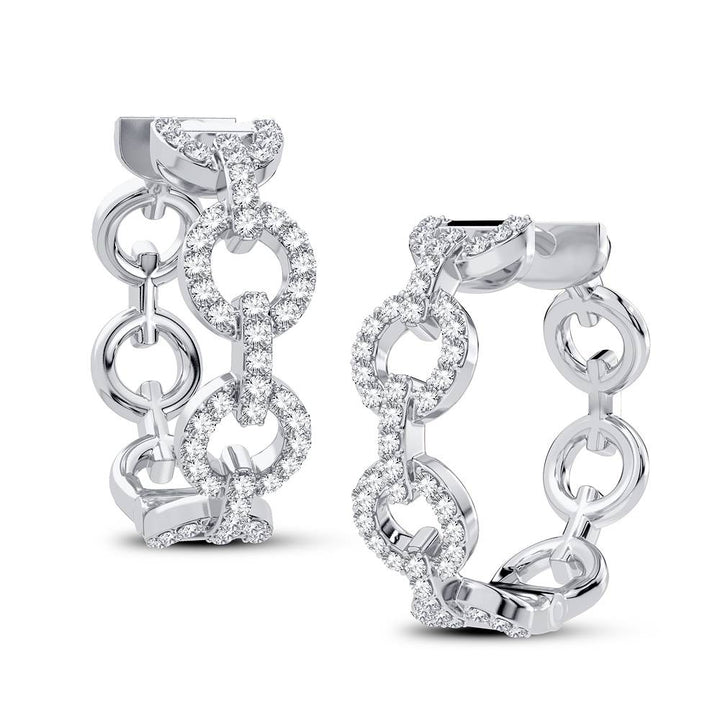 10K 0.33CT Diamond Hoops