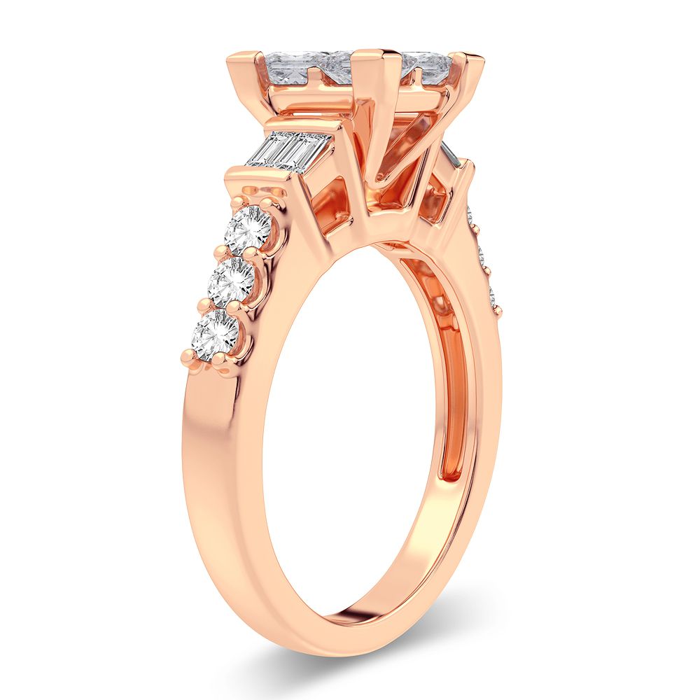 Timeless 14k Rose Gold 1.25CT Lab Diamond Ring