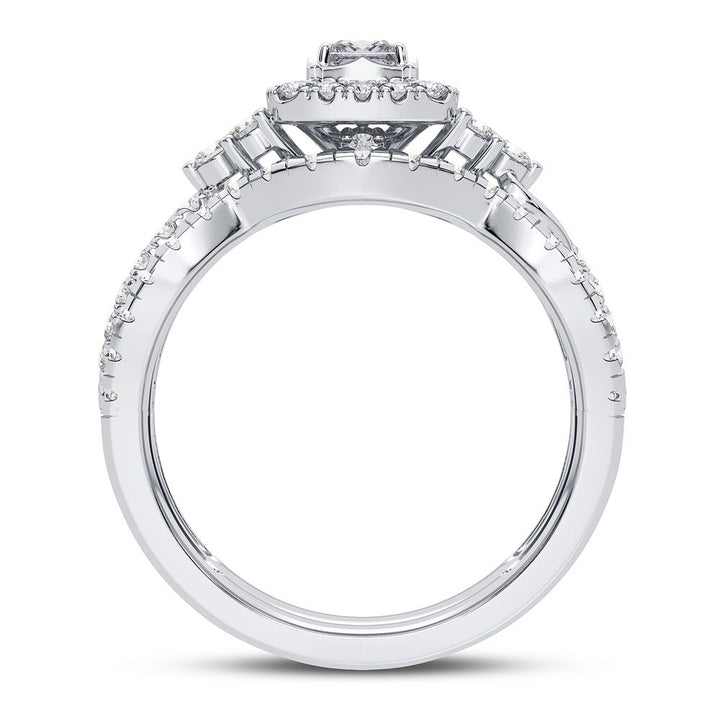 14k White Gold 1CT Lab Diamond Womens Engagement Ring
