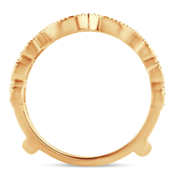 14K Yellow Gold Lab Diamond Ring Guard Enhancer