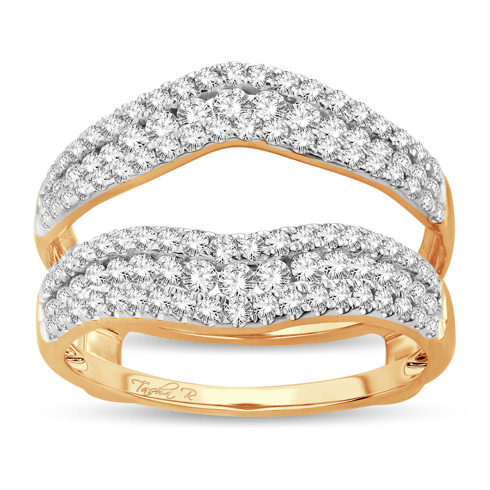 14K Yellow Gold 1CT Lab Diamond Ring Guard Enhancer