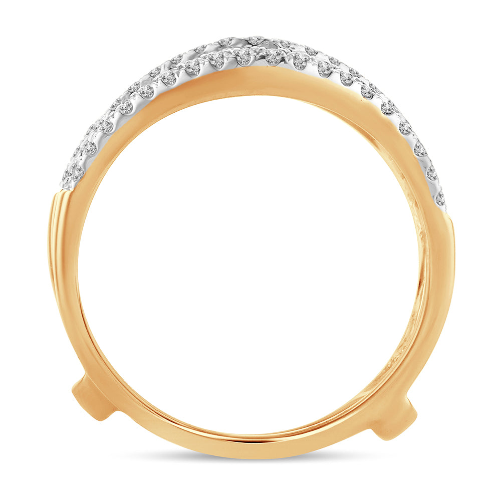 14K Yellow Gold 1CT Lab Diamond Ring Guard Enhancer