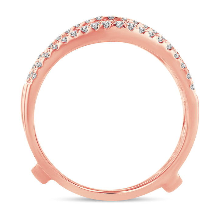 14k Rose Gold Lab Diamond Ring Guard Enhancer 1CT
