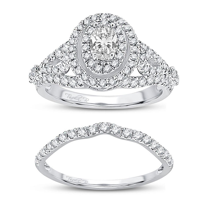 14k White Gold Lab Diamond Bridal Ring (1.20CT Brilliance)