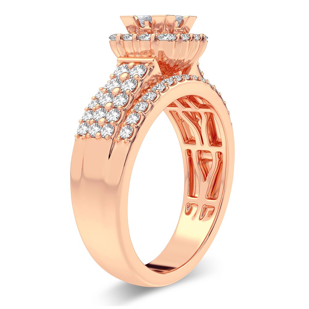 Timeless 14k Rose Gold 1CT Lab Diamond Engagement Ring