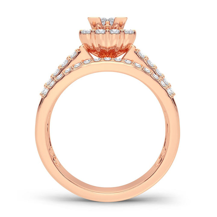 Timeless 14k Rose Gold 1CT Lab Diamond Engagement Ring