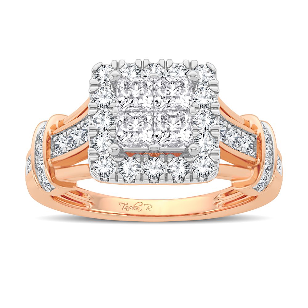 Romantic 14k Rose Gold Lab Diamond Engagement Ring (1CT)