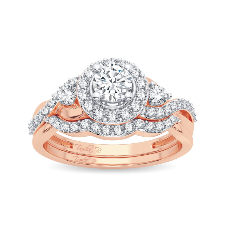 Timeless 14k Rose Gold 0.50CT Lab Diamond Ring