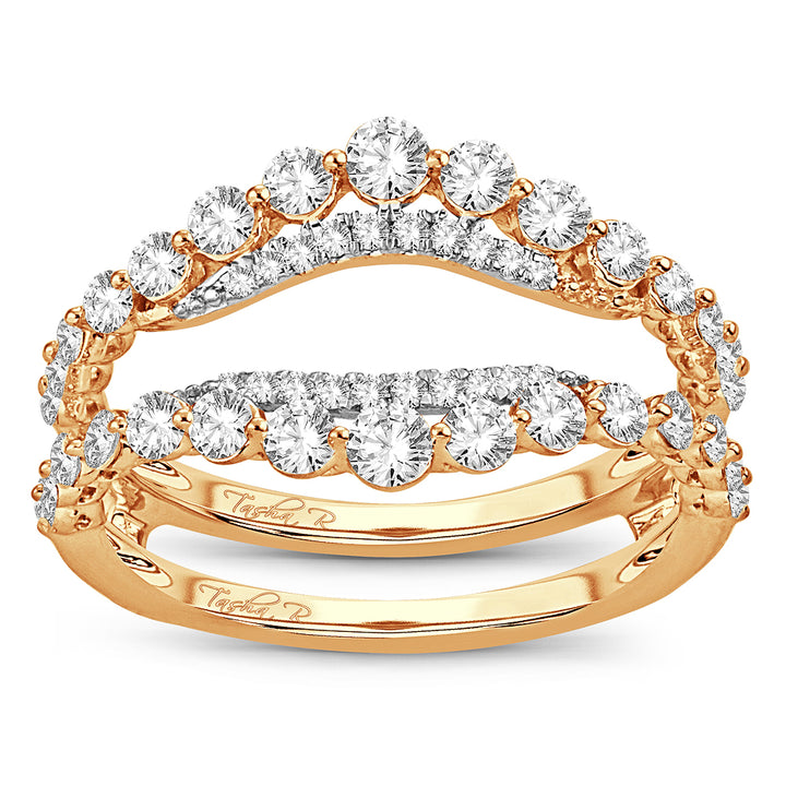 14k White Gold 1CT Lab Diamond Ring Guard Enhancer