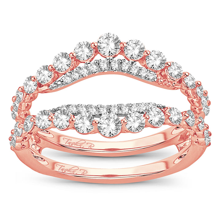 14k White Gold 1CT Lab Diamond Ring Guard Enhancer