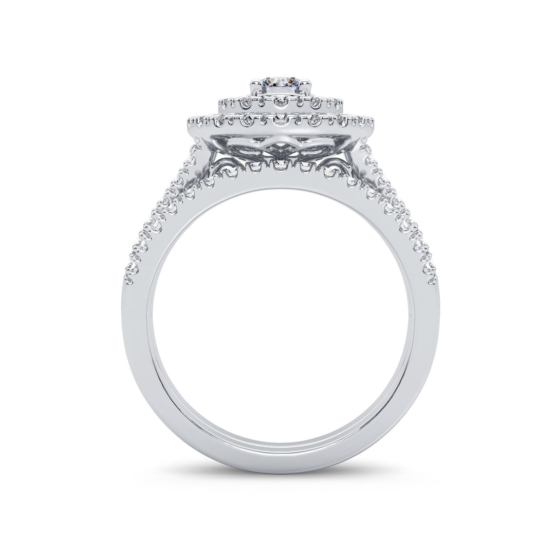 Brilliant 14k White Gold Lab Diamond Bridal Ring (1.00CT)