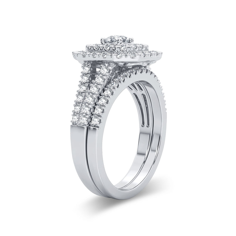 Brilliant 14k White Gold 1CT Lab Diamond Engagement Ring