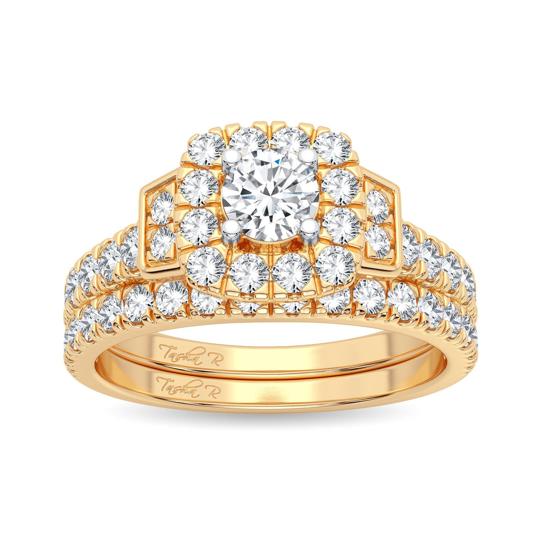 14K Yellow Gold Lab-Grown 1CT Diamond Bridal Ring