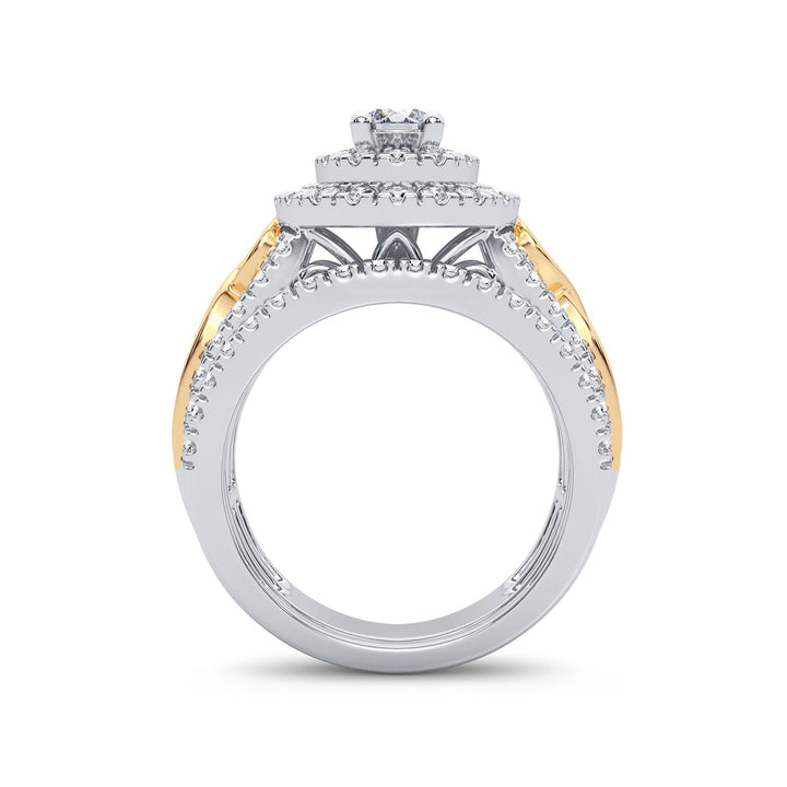 14k Yellow Gold 1.75CT Lab Diamond Womens Bridal Ring
