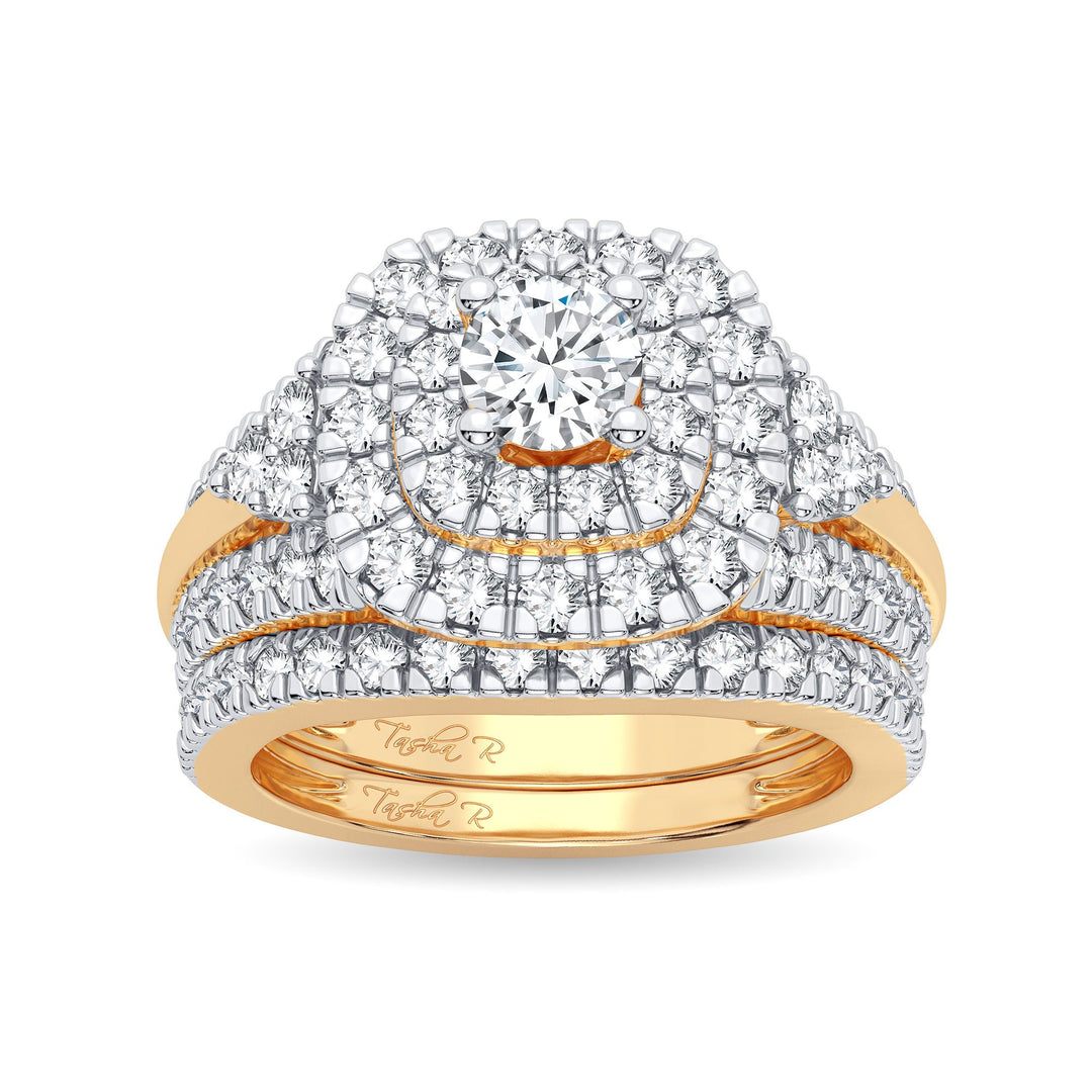 Sparkling 14K Yellow Gold 1.90CT Lab Diamond Ring