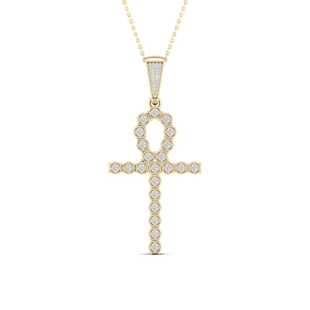 Magnificent 10K 0.38CT Diamond Pendant