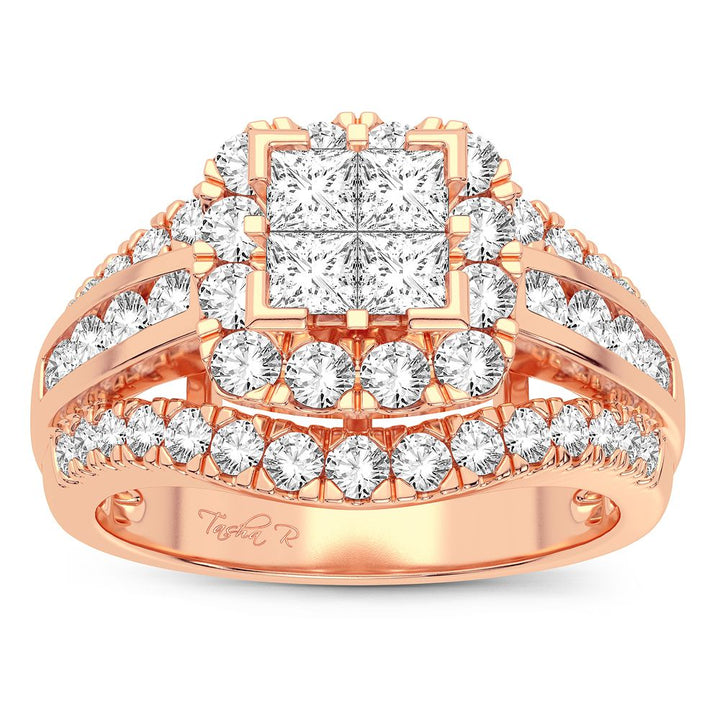 Romantic Rose Gold Lab Diamond Engagement Ring