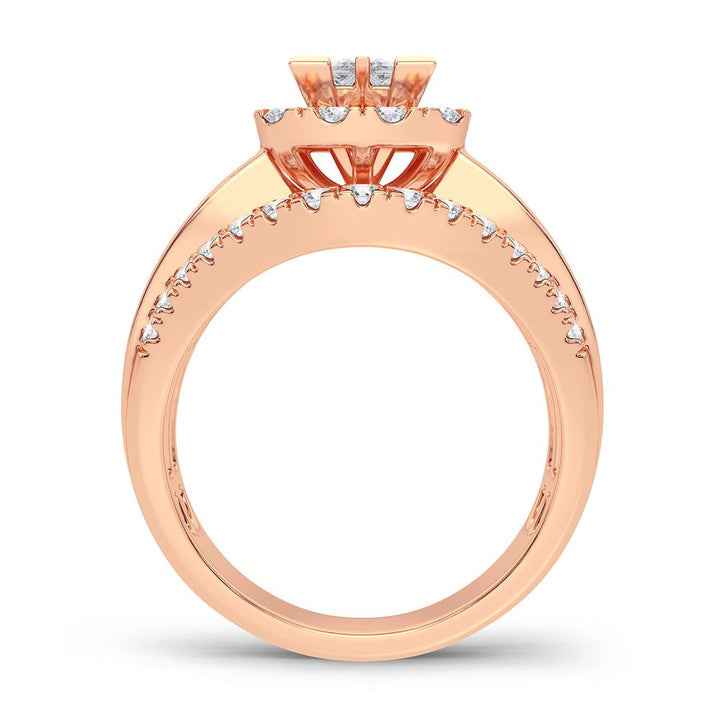 Romantic Rose Gold Lab Diamond Engagement Ring
