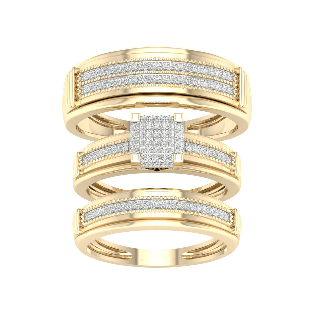 10K 0.40 CT Diamond TRIO SET